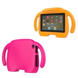 Durable soft silicone ECO kids proof case for Amazon fire 7 2017 EVA foot stand cover children using