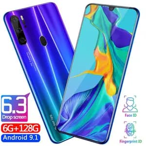 Unlocked 6.3 inch Android 9.1 Smartphone RAM 128GB Storage