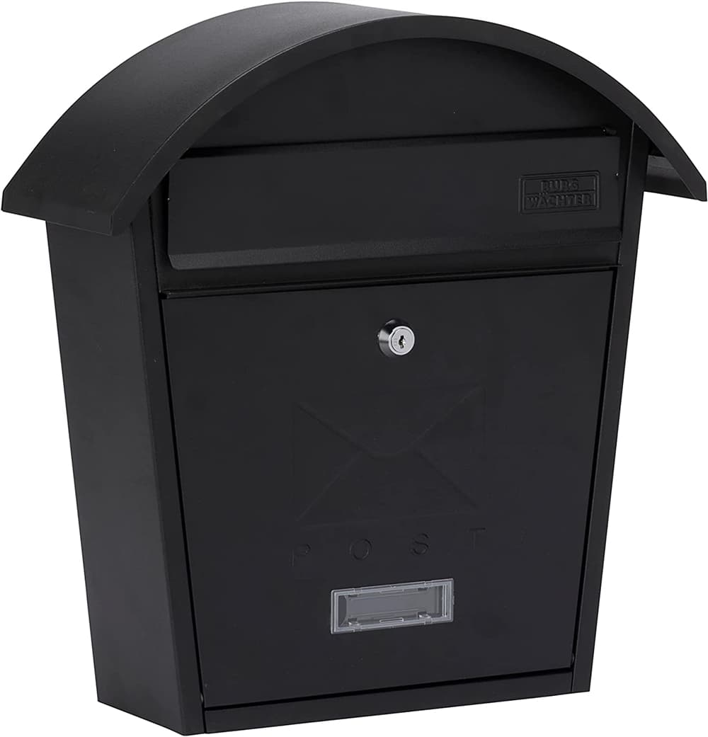 Classic 2 Galvanised Steel Wall Mounted Postbox Matt