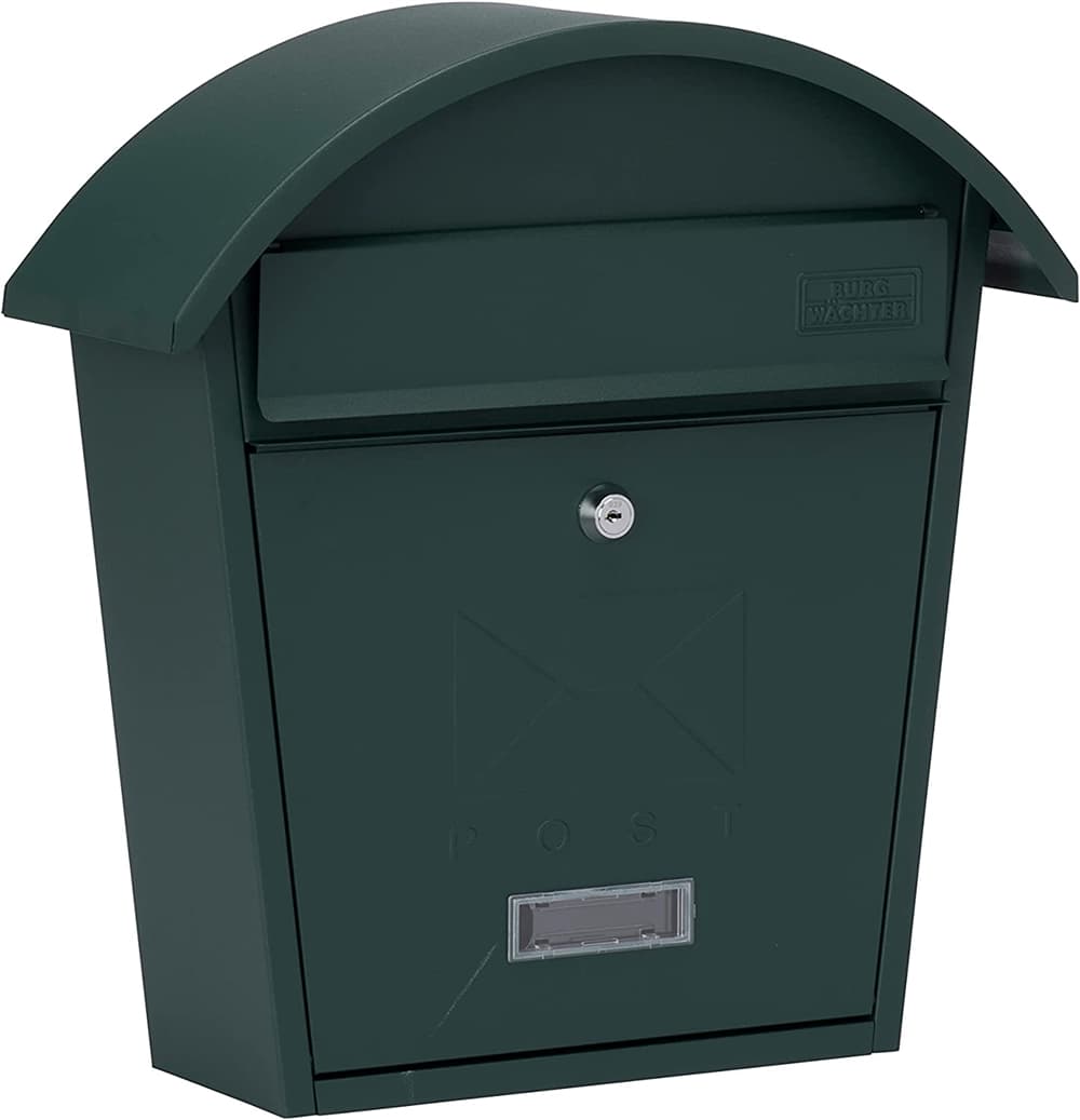 Classic 2 Galvanised Steel Wall Mounted Postbox Matt