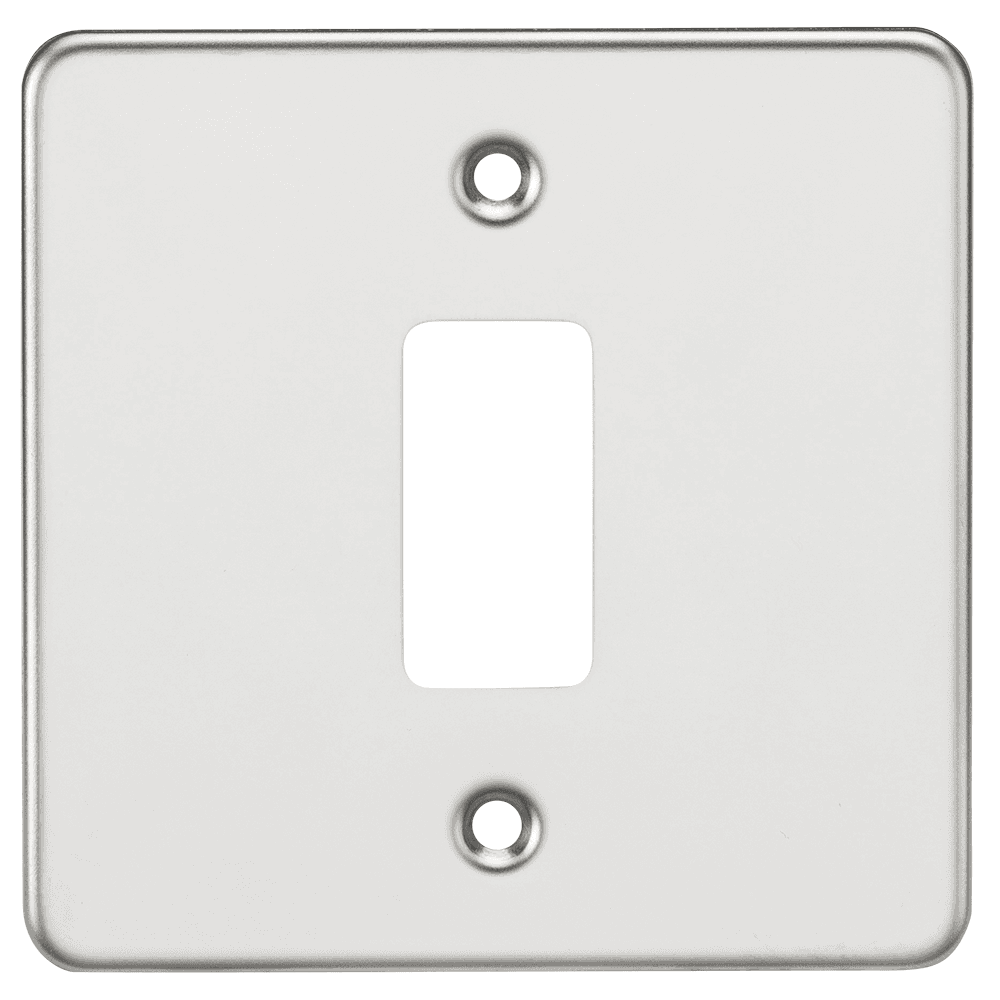 Flat plate grid faceplate polished chrome