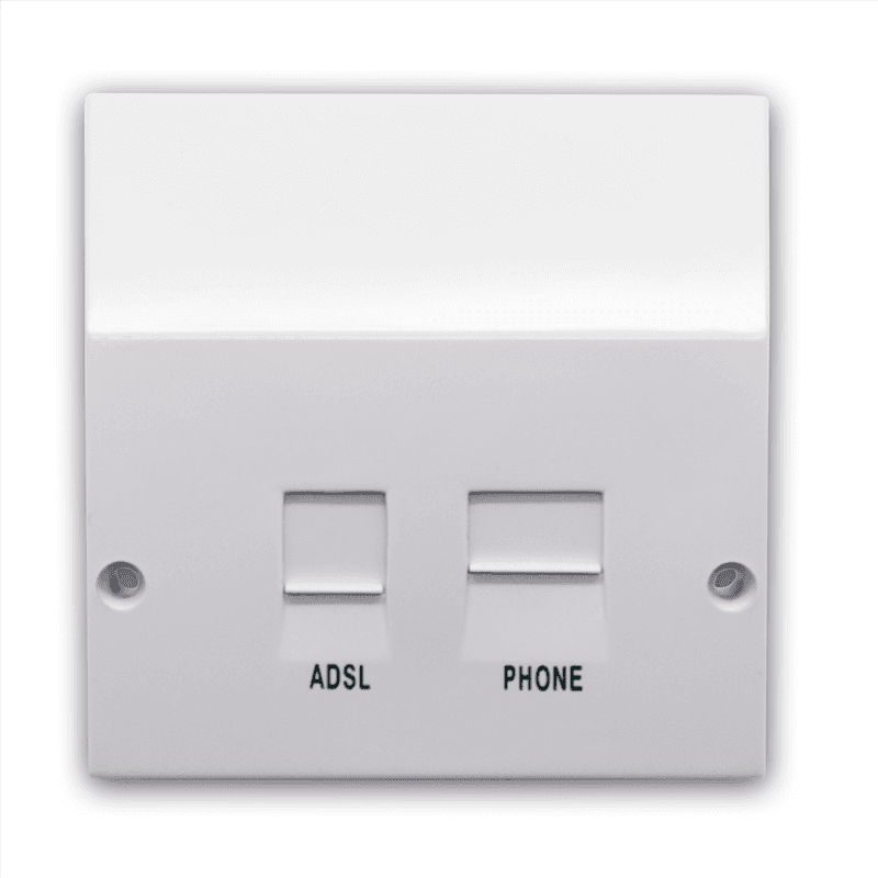 NTE5 Compatible ADSL Broadband Faceplate Splitter Adaptor Socket