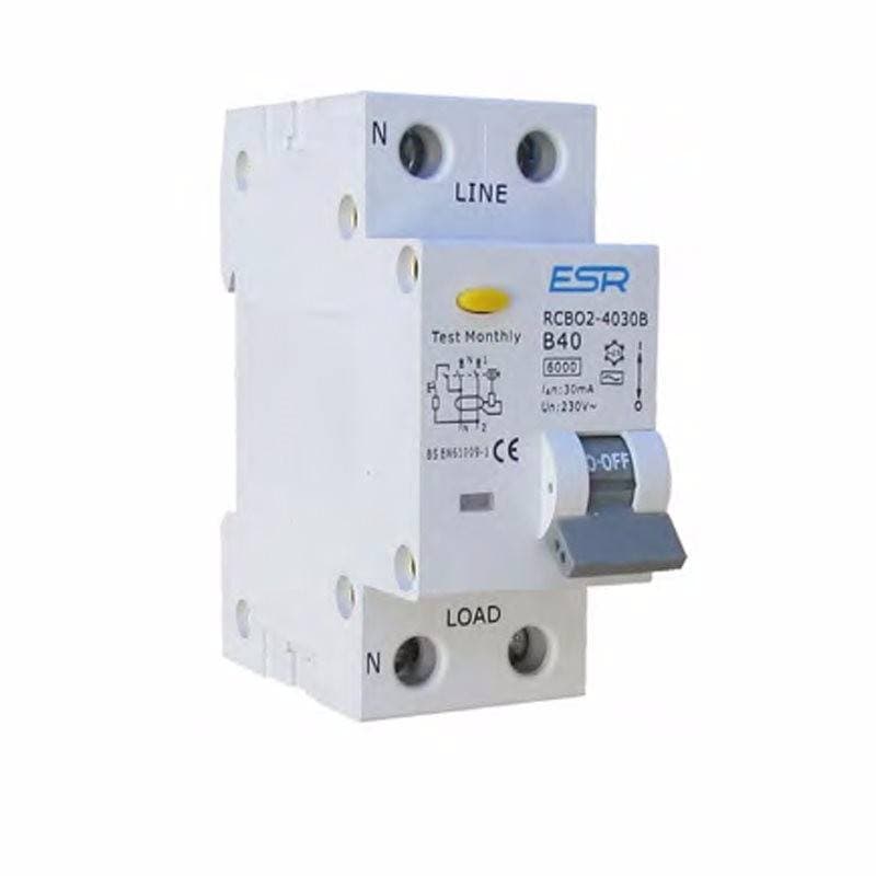 RCBO B Curve 6KA 2 Pole Domestic Consumer Unit Circuit Breaker 30mA