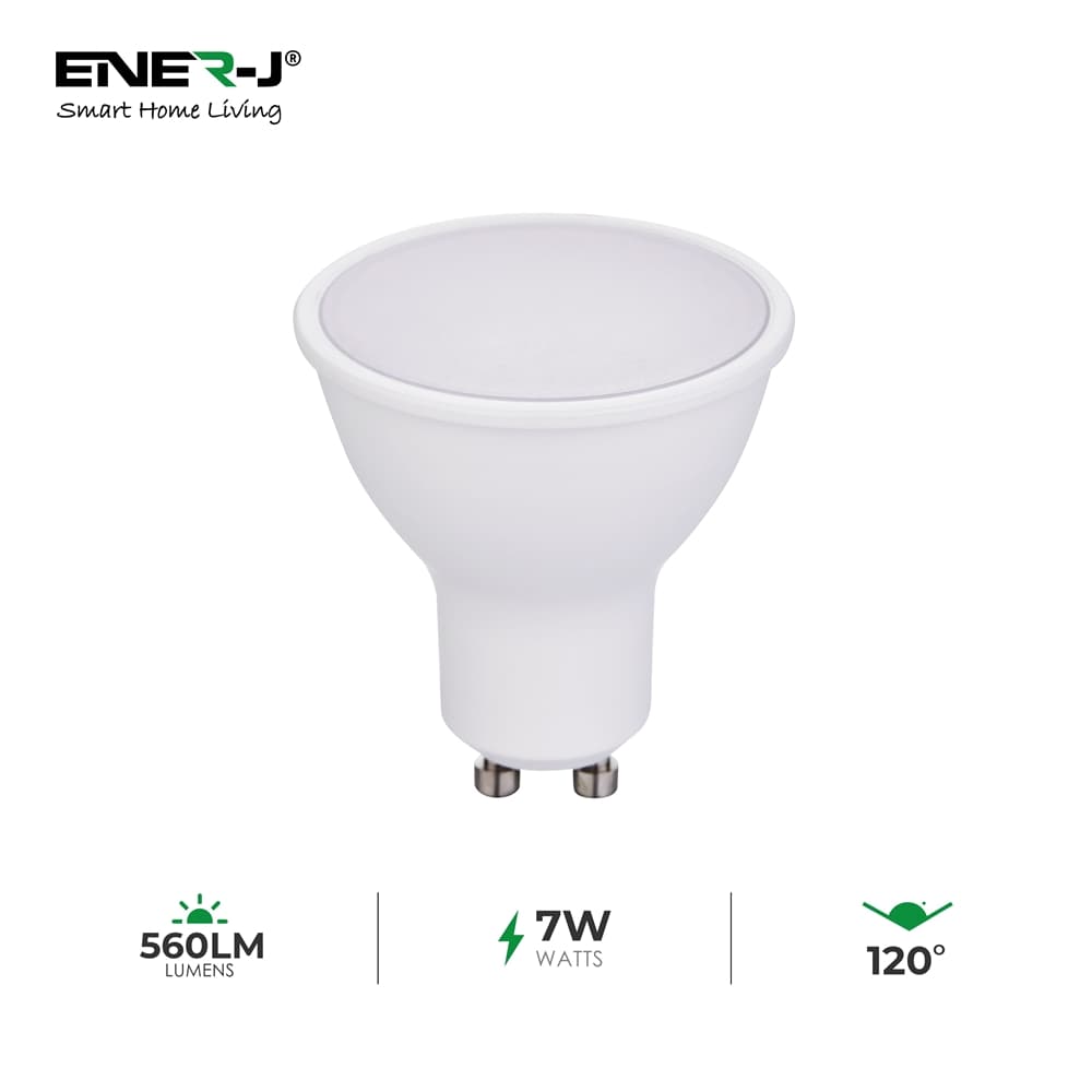 J 7W GU10 Plastic Body SMD LED 560 Lm 3000K