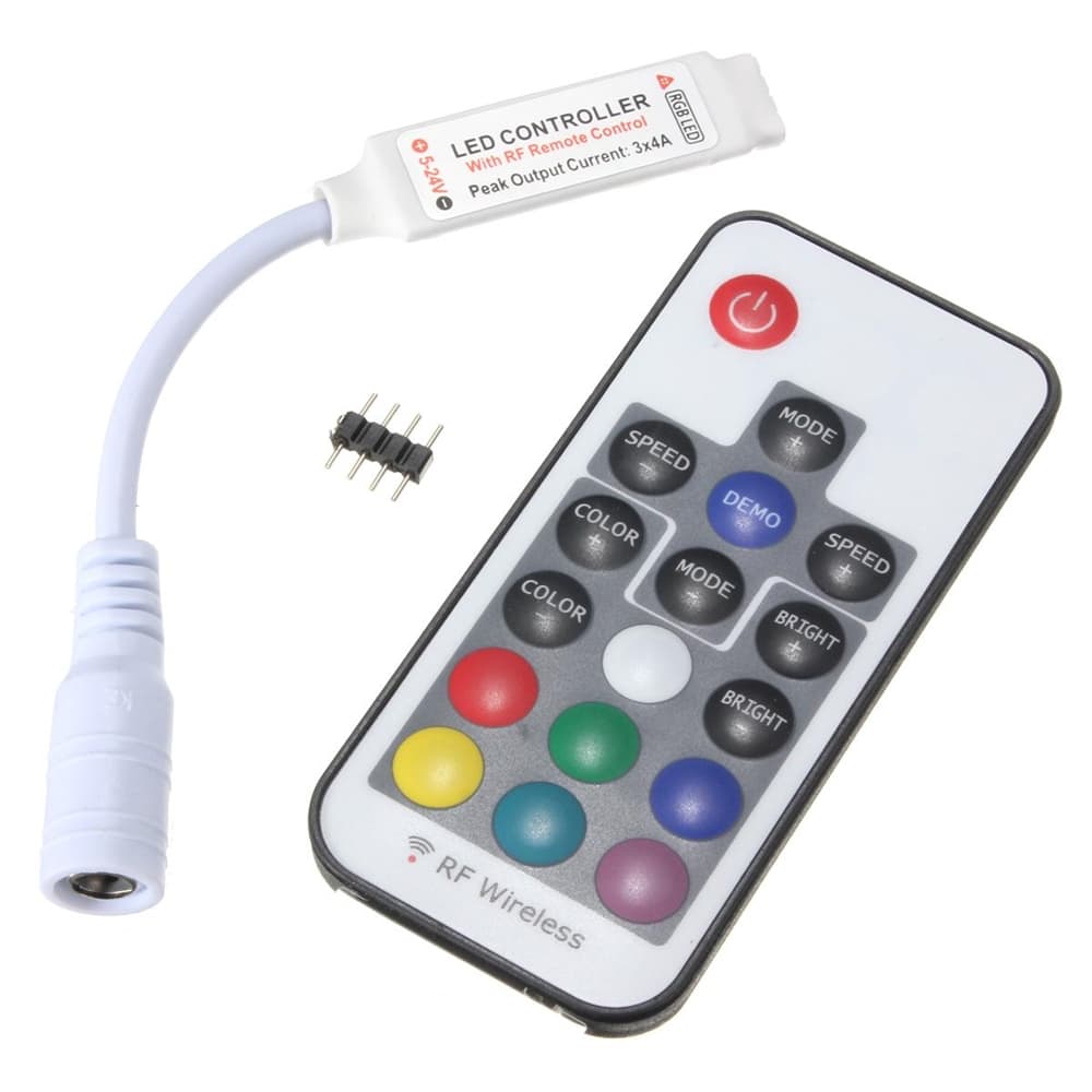 J RF Mini Controller 17 Key Remote RGB Strips