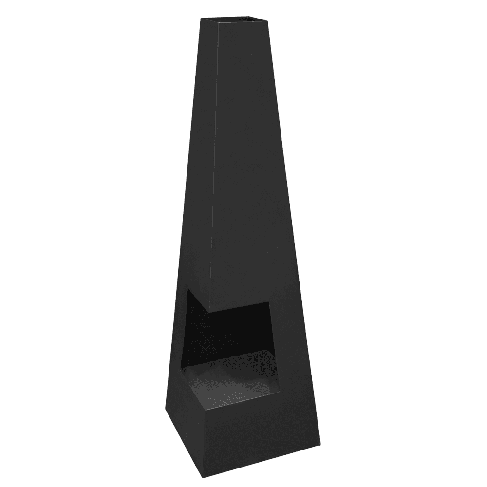 Chiminea Wood Burner Heater Outdoors W45cm x H150cm Steel