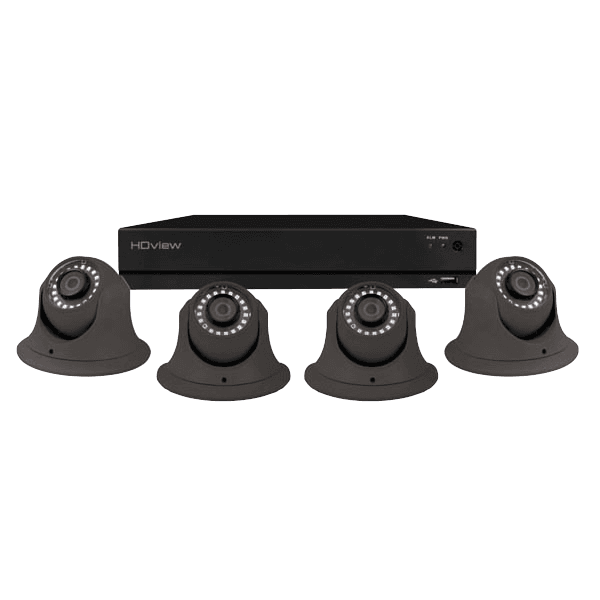 4 Channel Full HD CCTV System 4 Dome Cameras