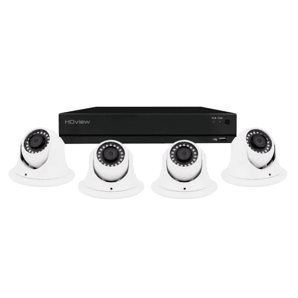 4 Channel Full HD CCTV System 4 Dome Cameras