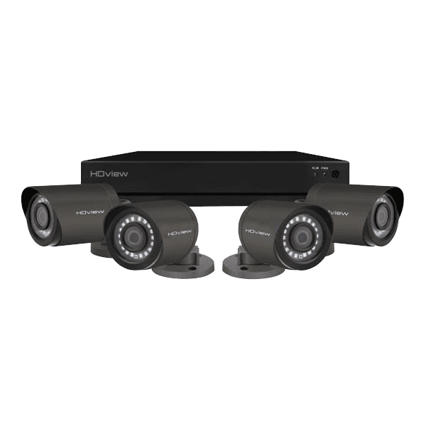 4 Channel Full HD CCTV System 4 Bullet Cameras