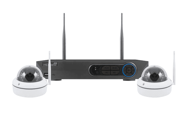 4 Channel Full HD Wire Free CCTV System 2 Dome Cameras