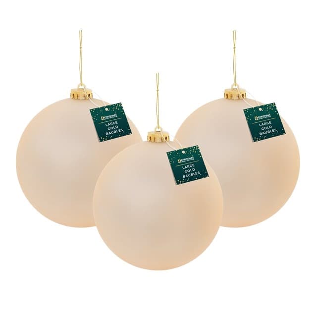 3pk 15cm Traditional Matt Bauble