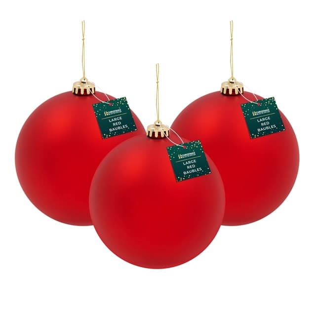 3pk 15cm Traditional Matt Bauble