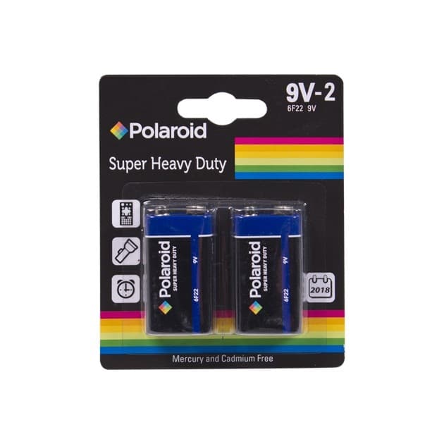 Polaroid 2pk 9V Heavy Duty Battery