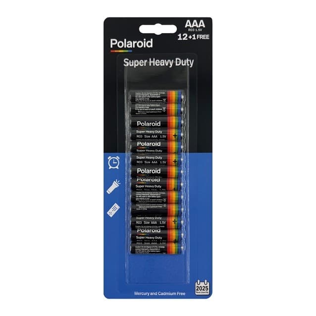 Polaroid 13pk AAA Heavy Duty Battery (12+1PK)