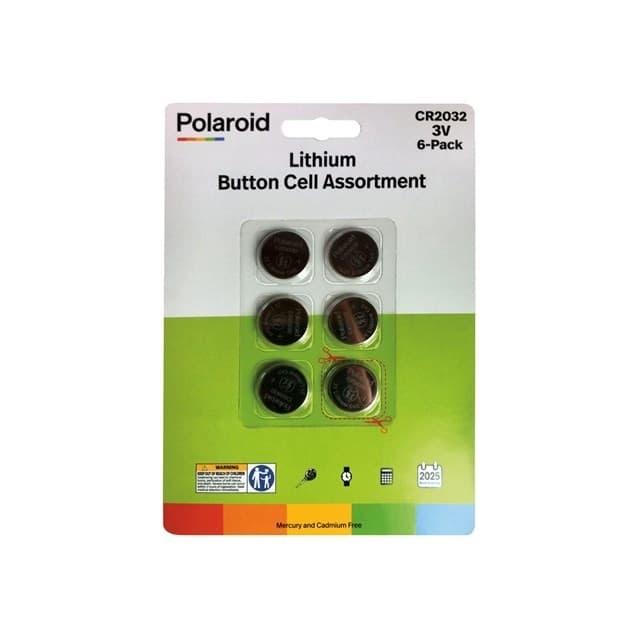 Polaroid 6pk Button Cell Lithium Battery