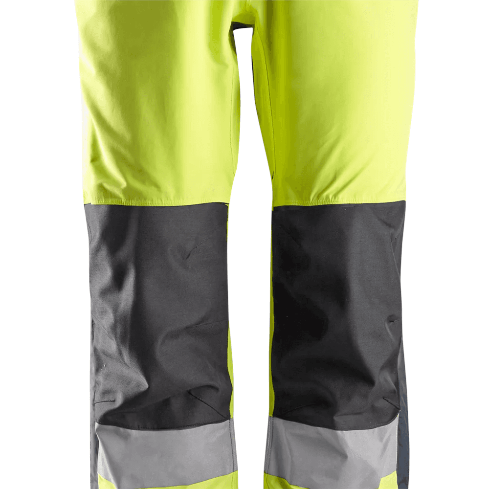 AllroundWork High Vis Waterproof Shell Trousers Class 2 High Vis Yellow Navy