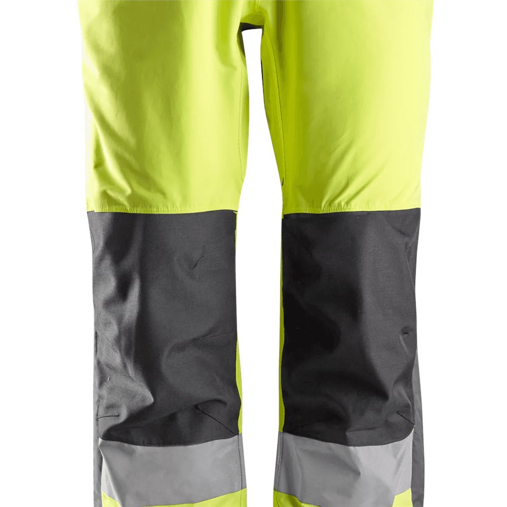 AllroundWork High Vis Waterproof Shell Trousers Class 2 High Vis Yellow Steel