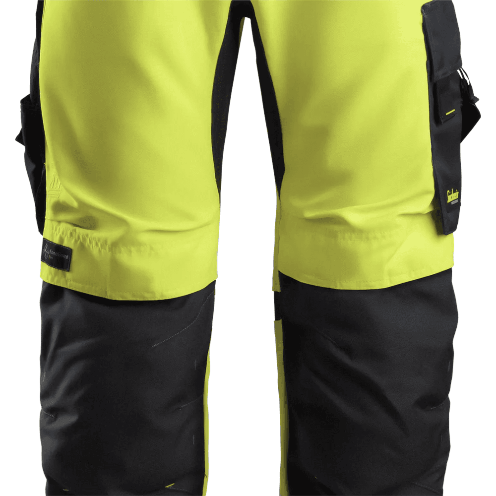 AllroundWork High Vis Work Trousers+ Class 2 High Vis Yellow Steel 148