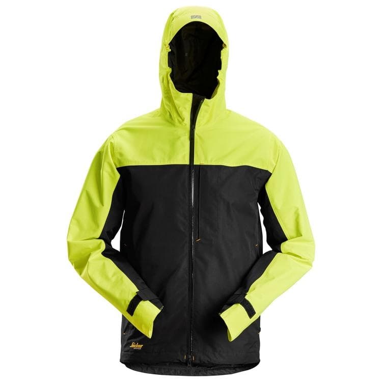 AllroundWork Waterproof Shell Jacket Black Neon