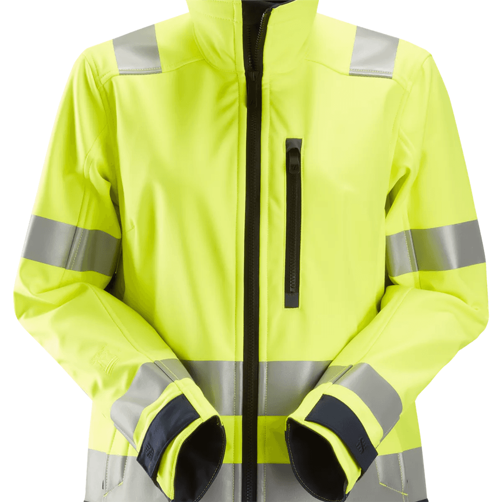 AllroundWork High Vis Softshell Jacket Class 2 3 High Vis Yellow Navy Regular
