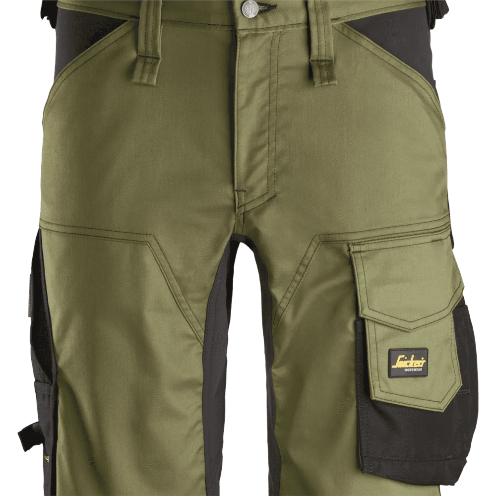 AllroundWork Stretch Shorts Green Black 44