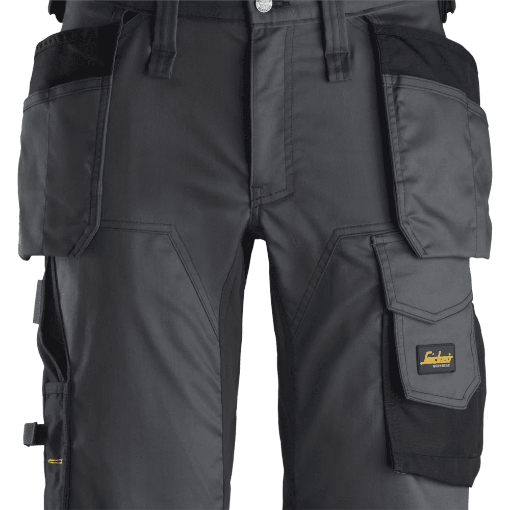 AllroundWork Stretch Shorts Holster Pockets Steel Grey Black 54