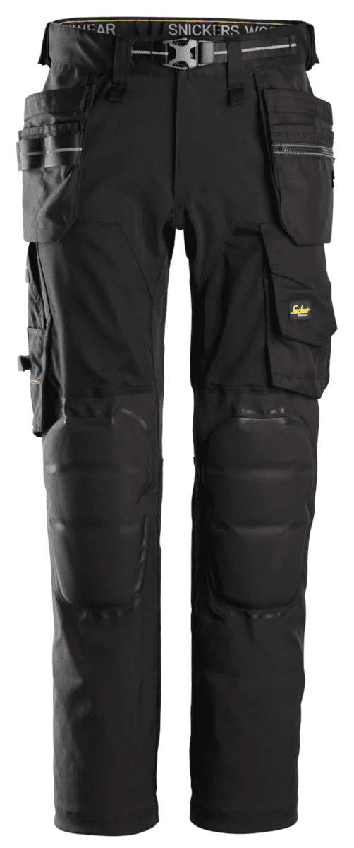 AllroundWork Stretch Trousers Capsulized™ Kneepads Holster Pockets Black Black 60