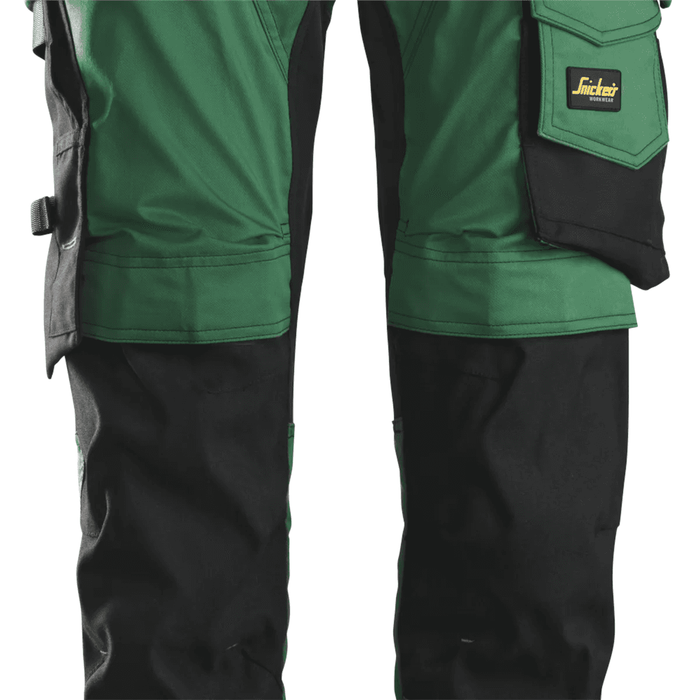 AllroundWork Stretch Trousers Holster Pockets Forest Green Black 162
