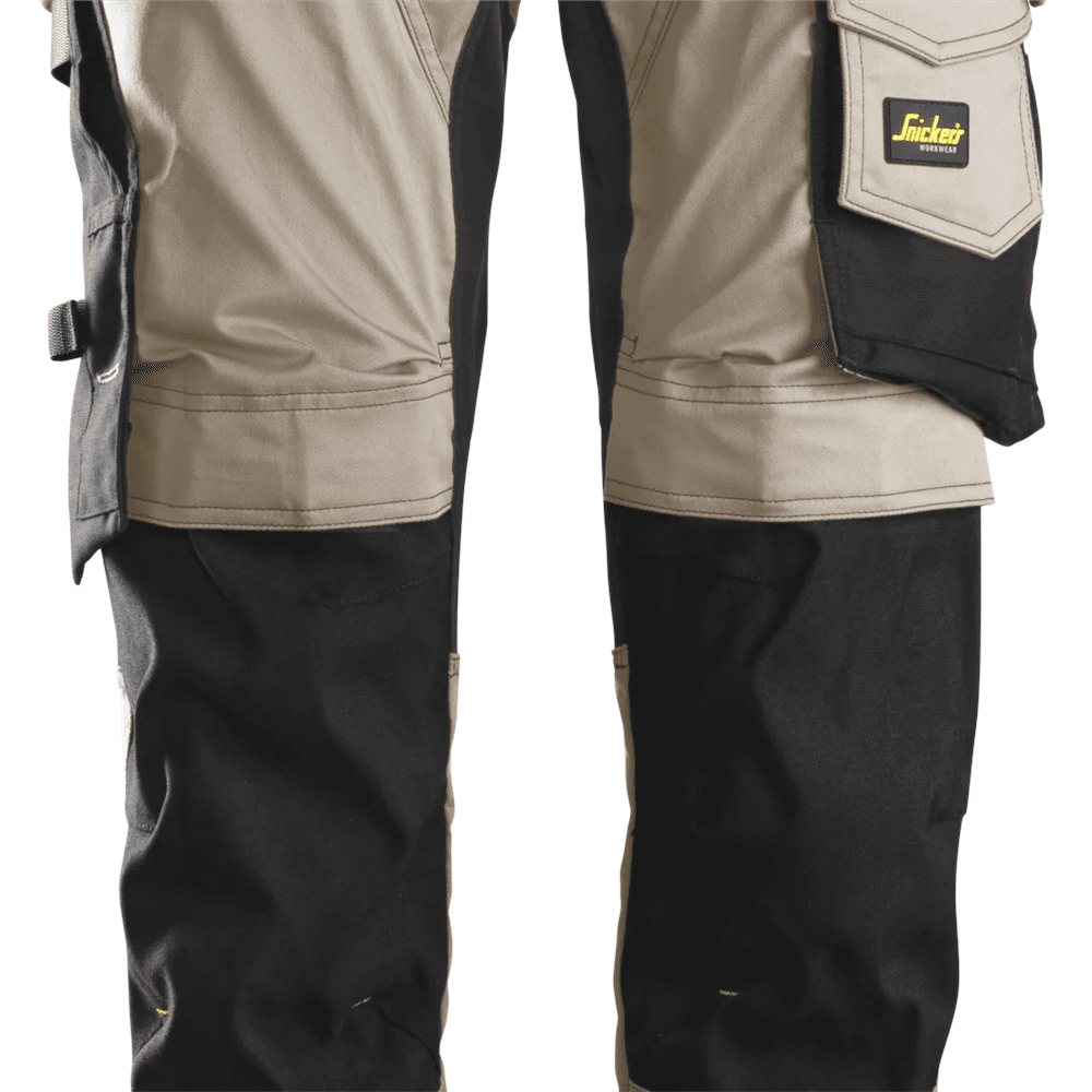 AllroundWork Stretch Trousers Holster Pockets Khaki Black 158