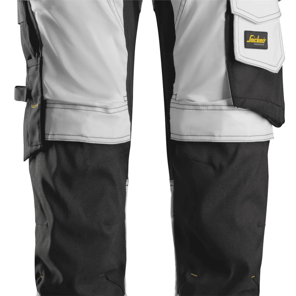 AllroundWork Stretch Trousers Holster Pockets White Black 212