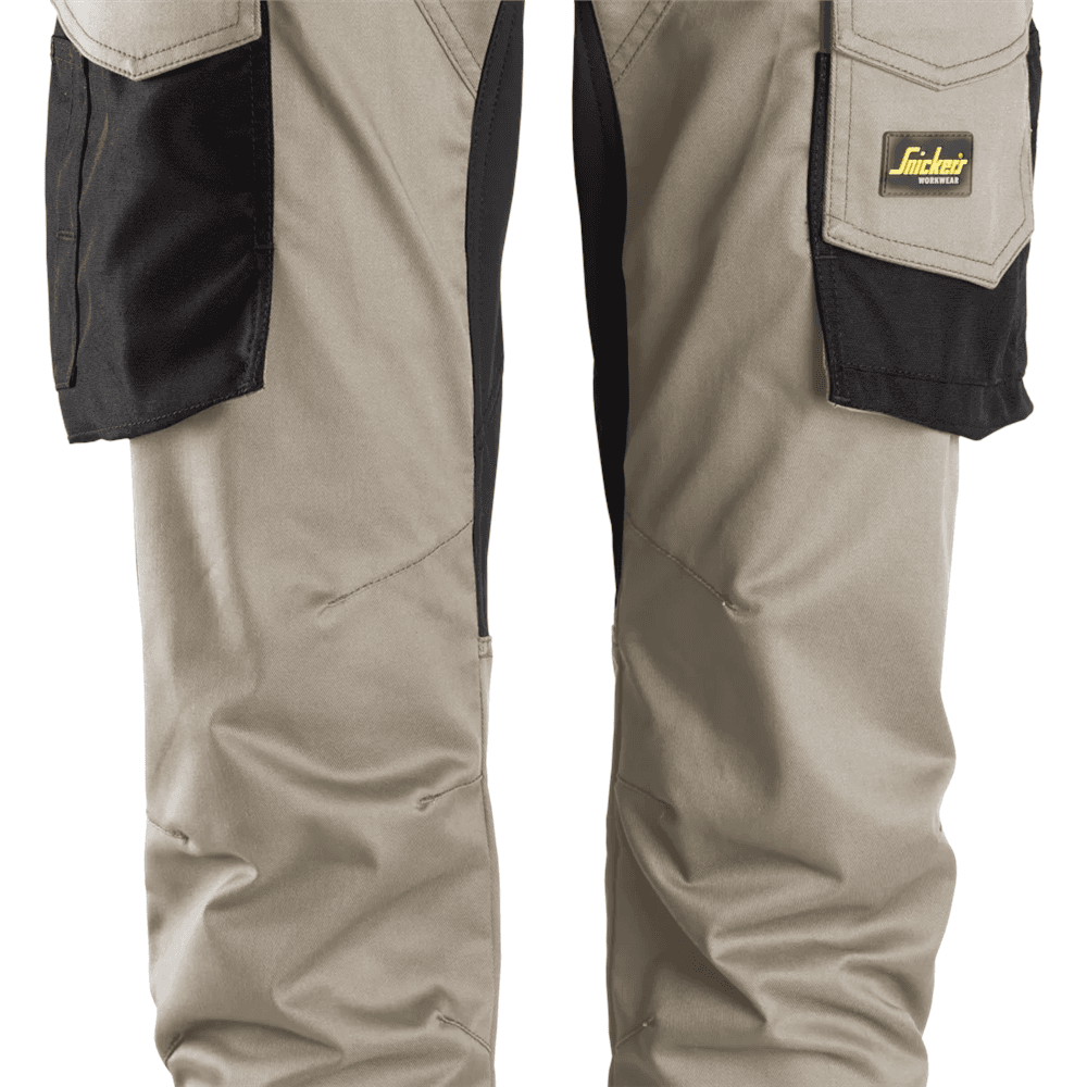 AllroundWork Stretch Trousers without Knee Pockets Khaki Black 192
