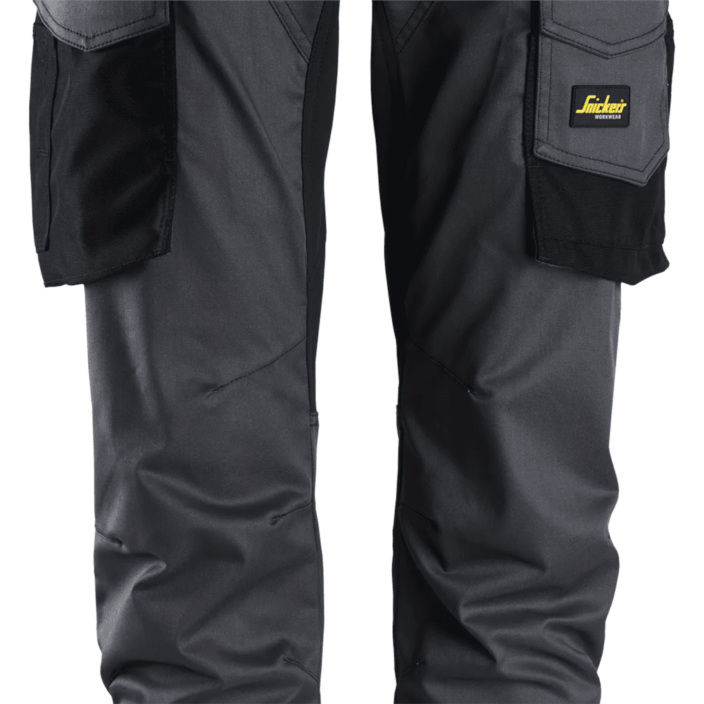 AllroundWork Stretch Trousers without Knee Pockets Steel Grey Black 116