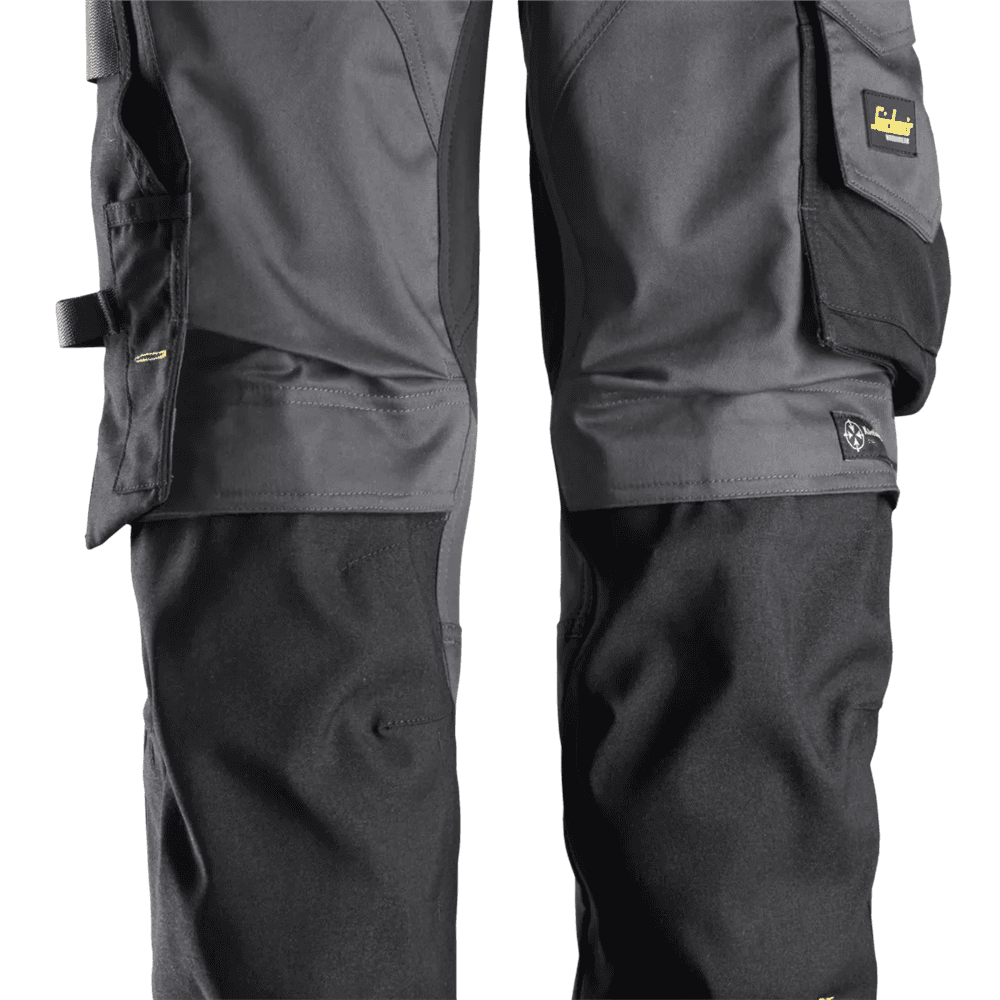 AllroundWork Stretch Trousers Holster Pockets Steel Grey Black 38