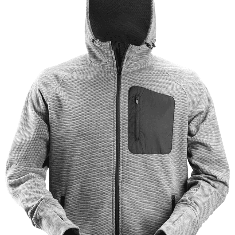 FlexiWork Fleece Hoodie Grey Black