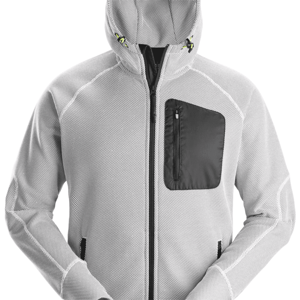 FlexiWork Fleece Hoodie White Black