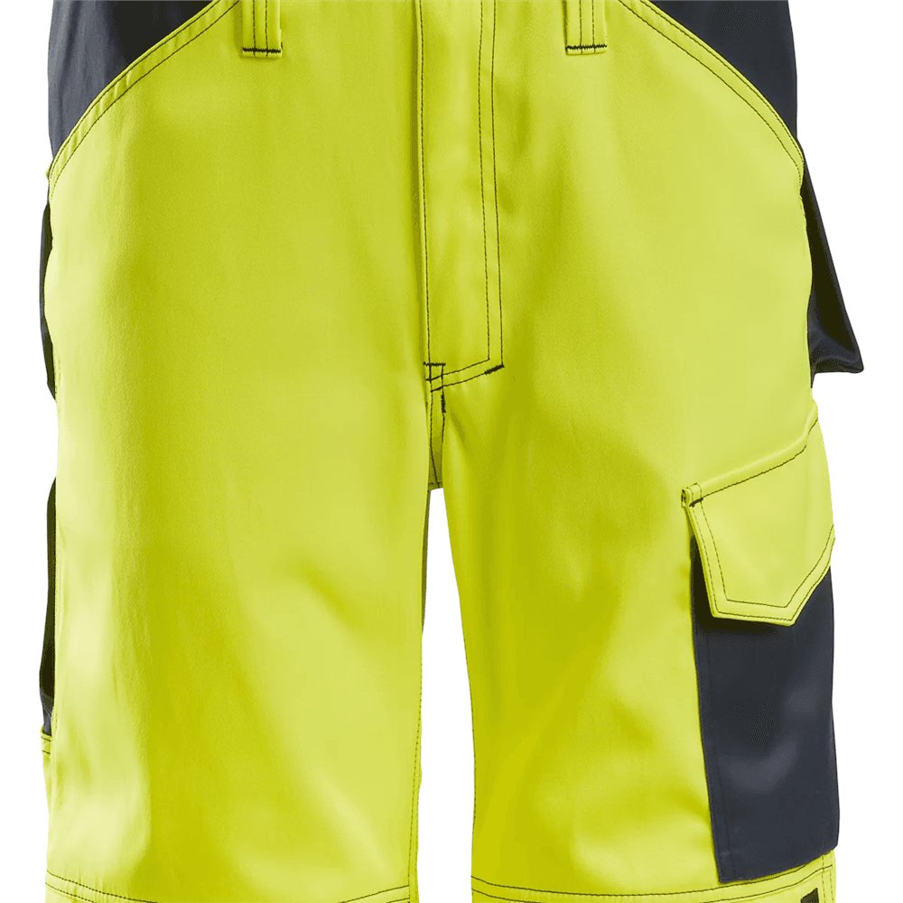 High Vis Bib & Brace Trousers Class 2 High Vis Yellow Navy 150