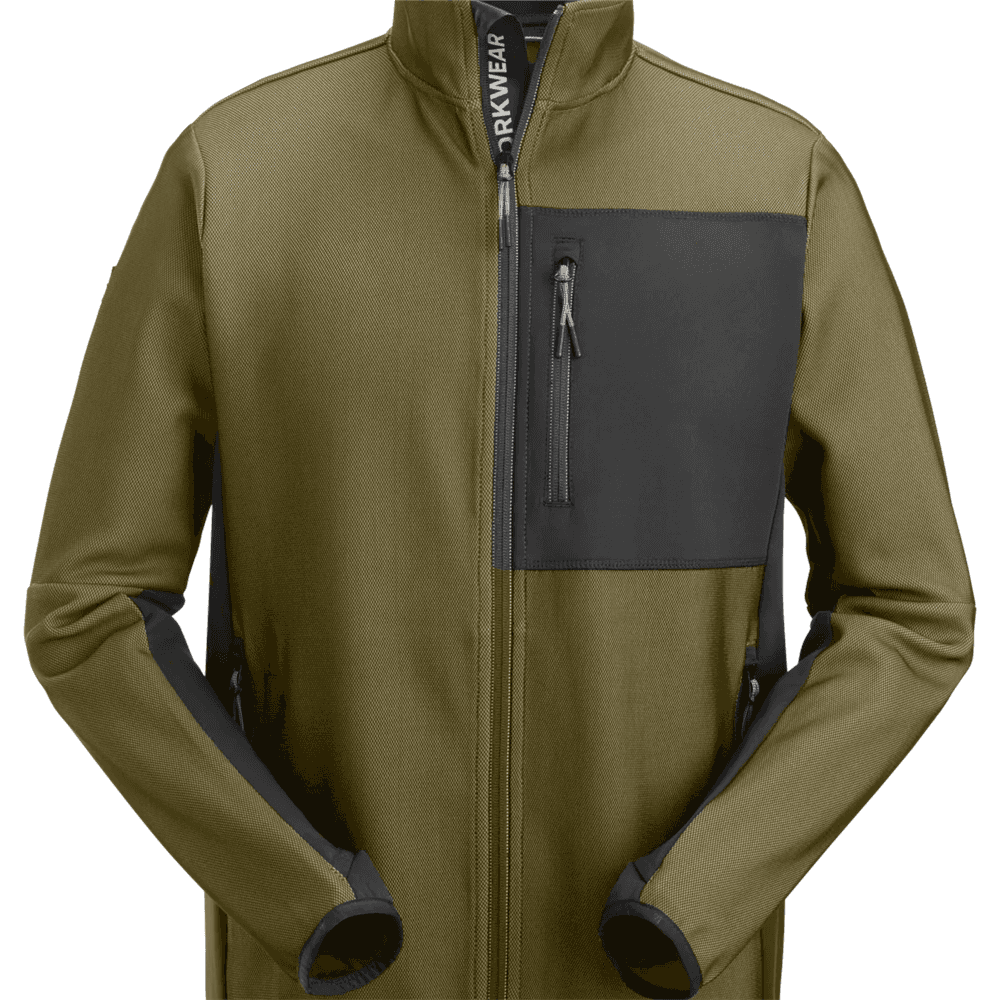 FlexiWork Full Zip Midlayer Jacket Green Black