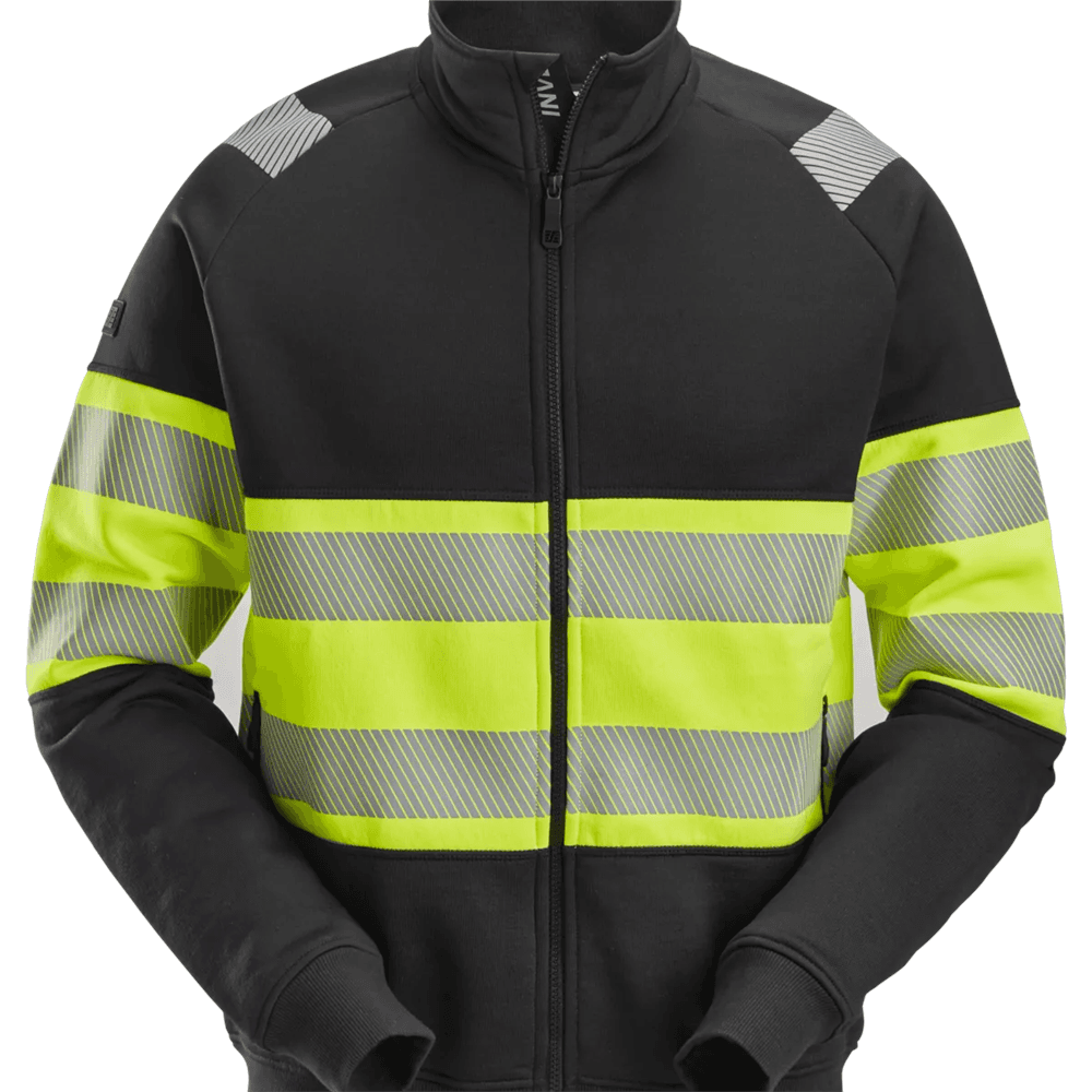 High Vis Class 1 Full Zip Jacket High Vis Yellow Black