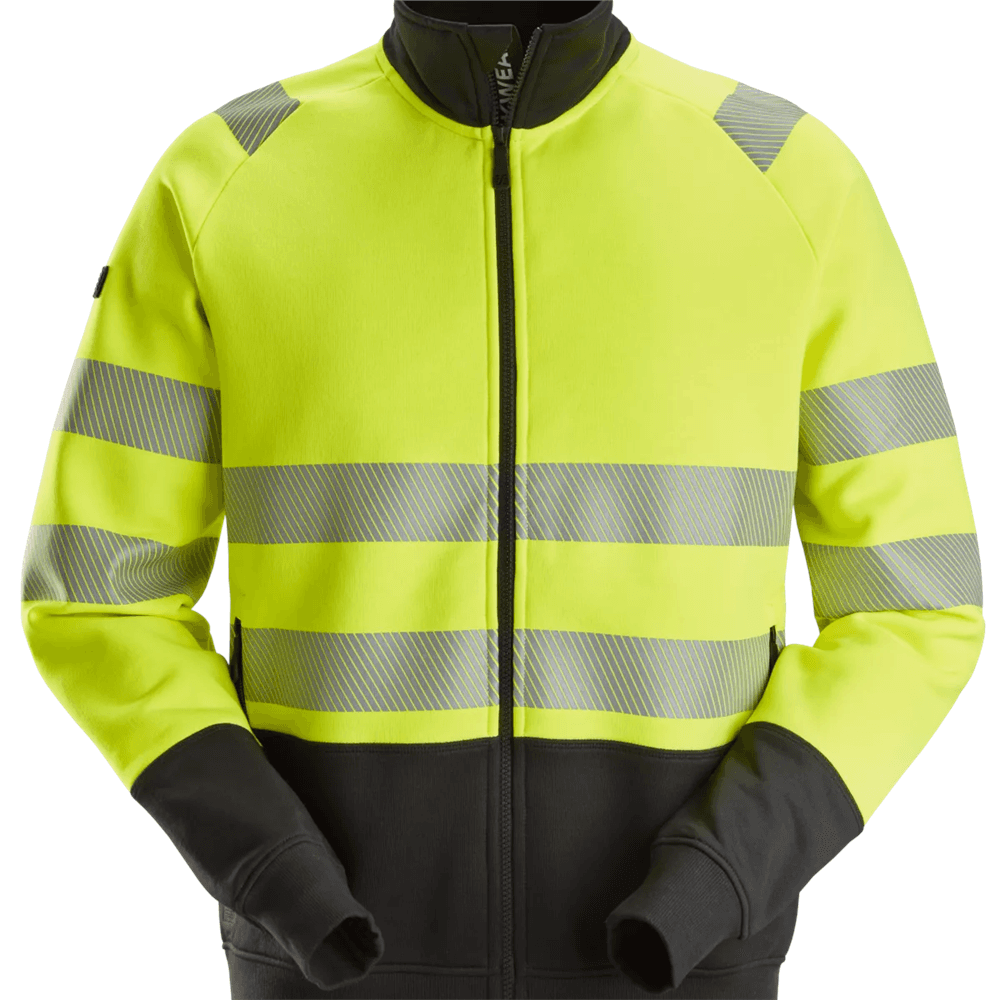 High Vis Class 2 Full Zip Jacket High Vis Yellow Black