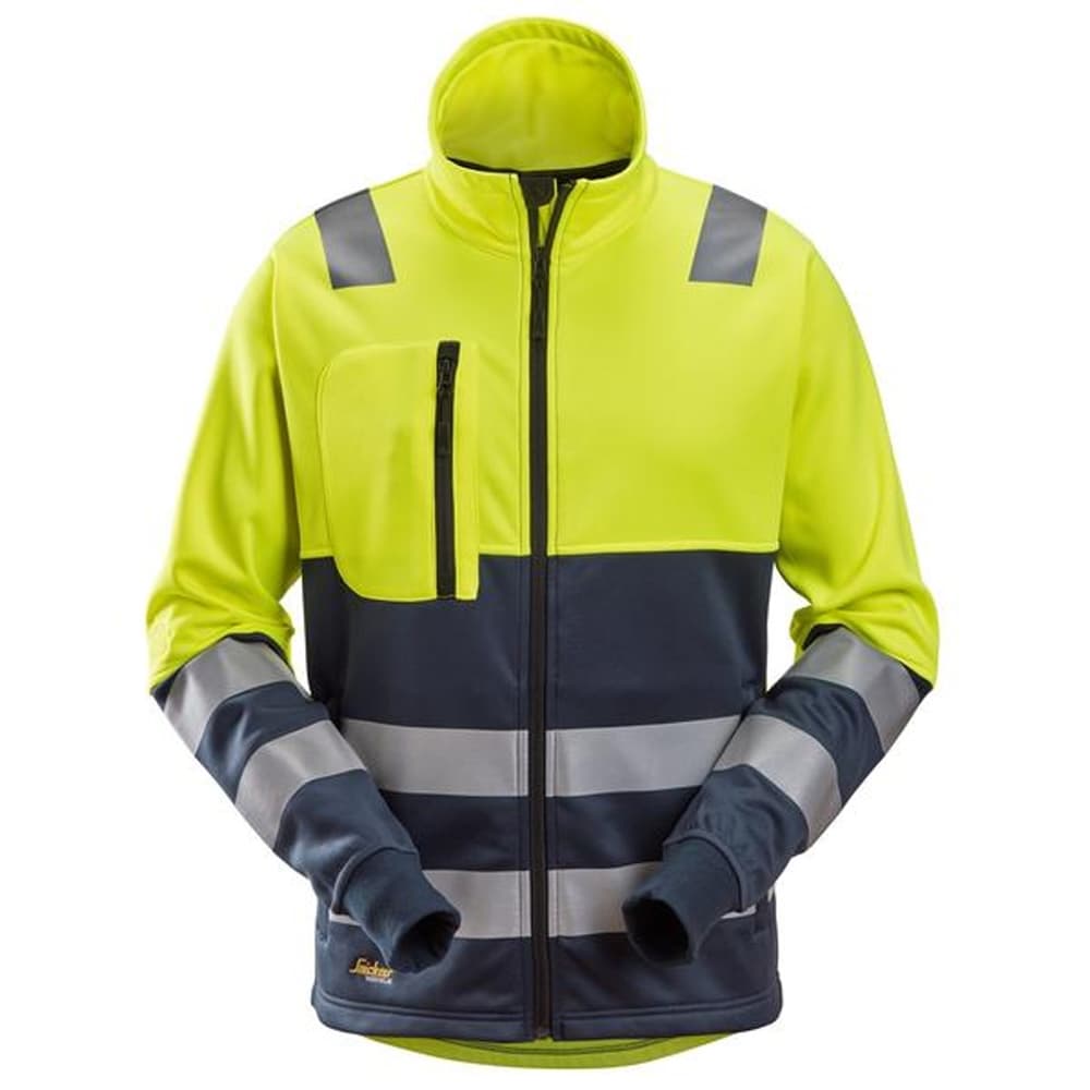 High Vis Class 2 Full Zip Jacket High Vis Yellow Navy