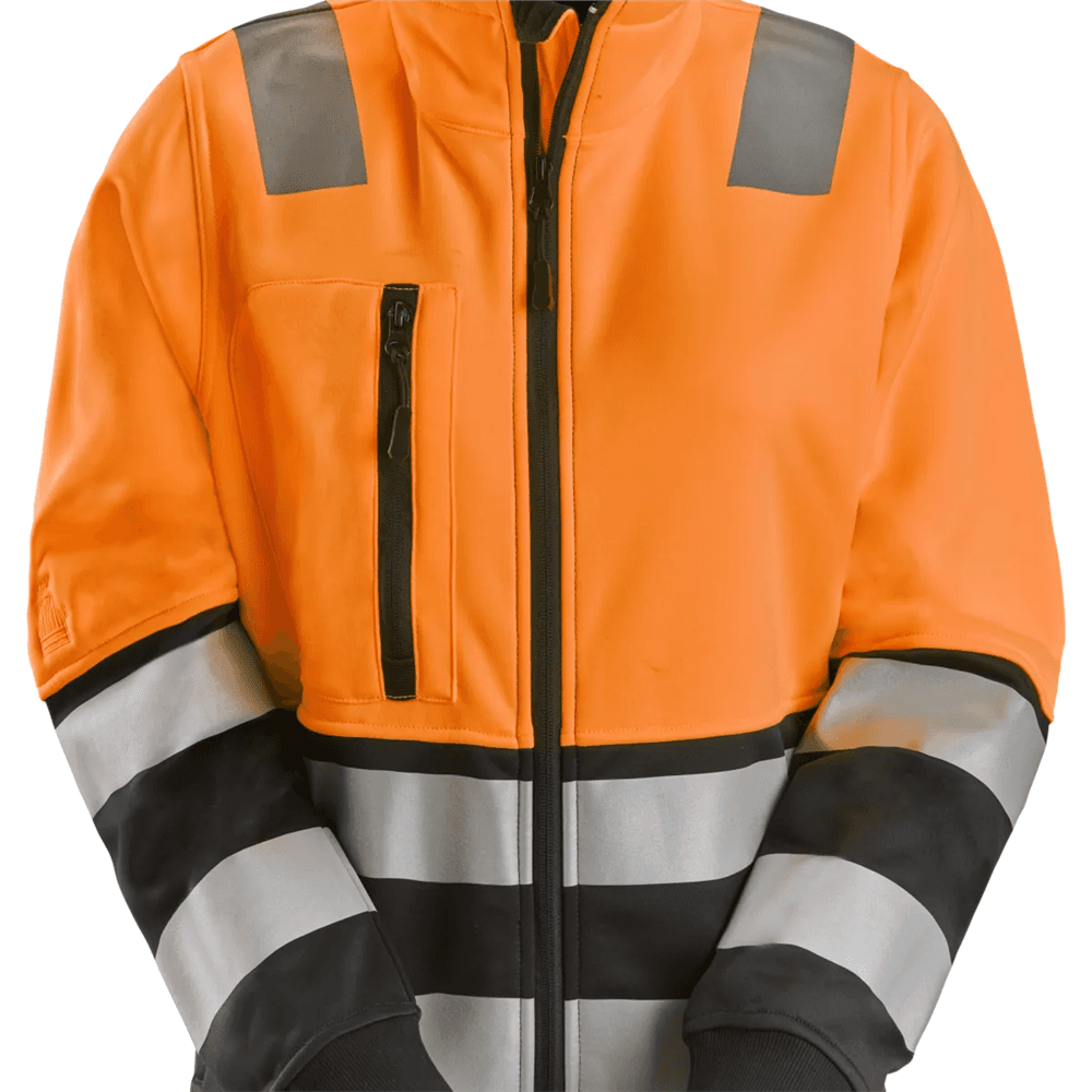 High Vis Class 2 Full Zip Jacket High Vis Orange Black