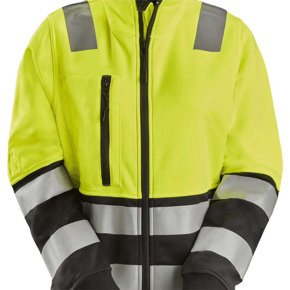 High Vis Class 2 Full Zip Jacket High Vis Yellow Black