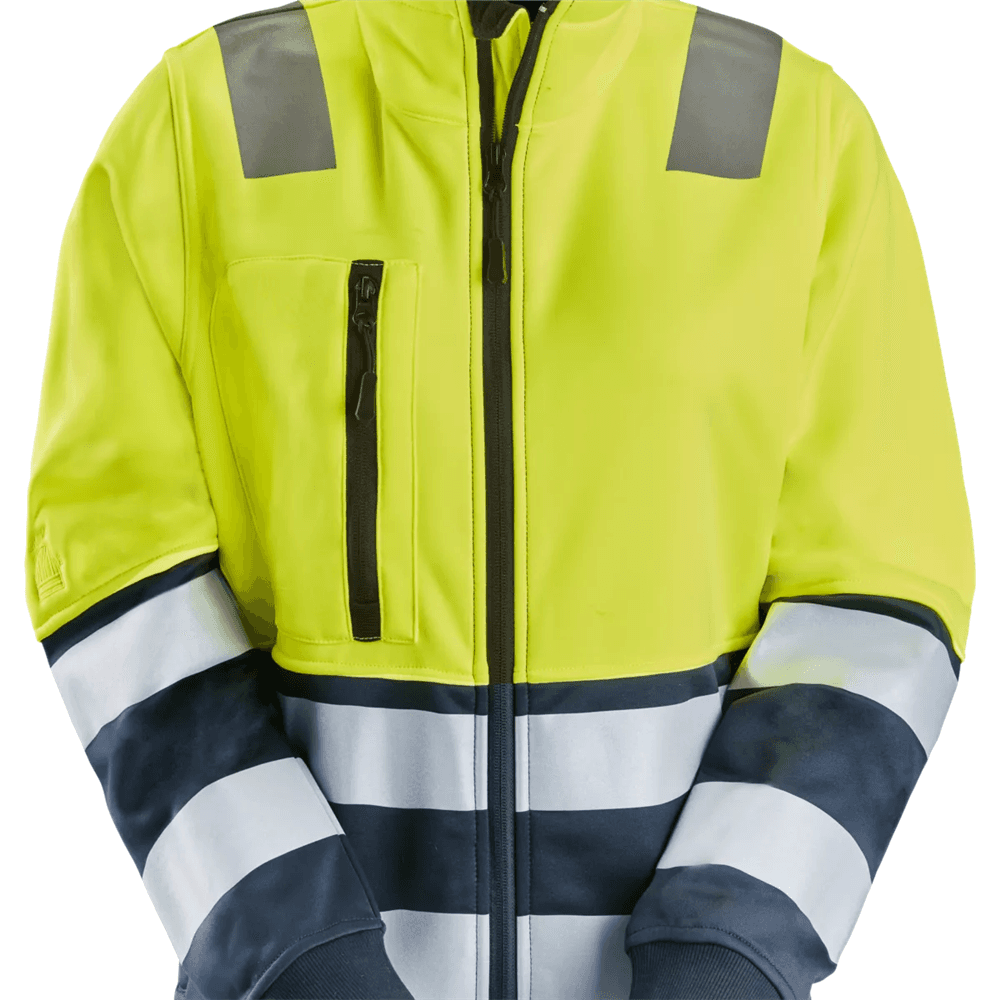High Vis Class 2 Full Zip Jacket High Vis Yellow Navy M