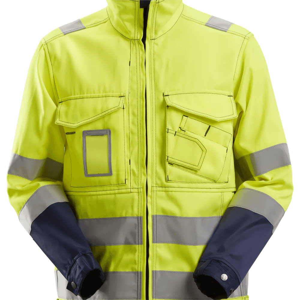 High Vis Jacket Class 3 High Vis Yellow Navy Regular
