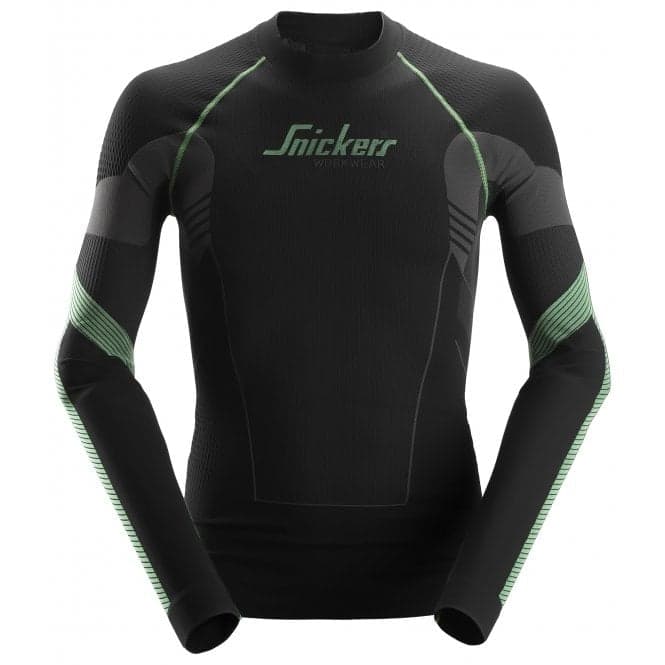 FlexiWork Seamless Long Sleeve Shirt Black Grey