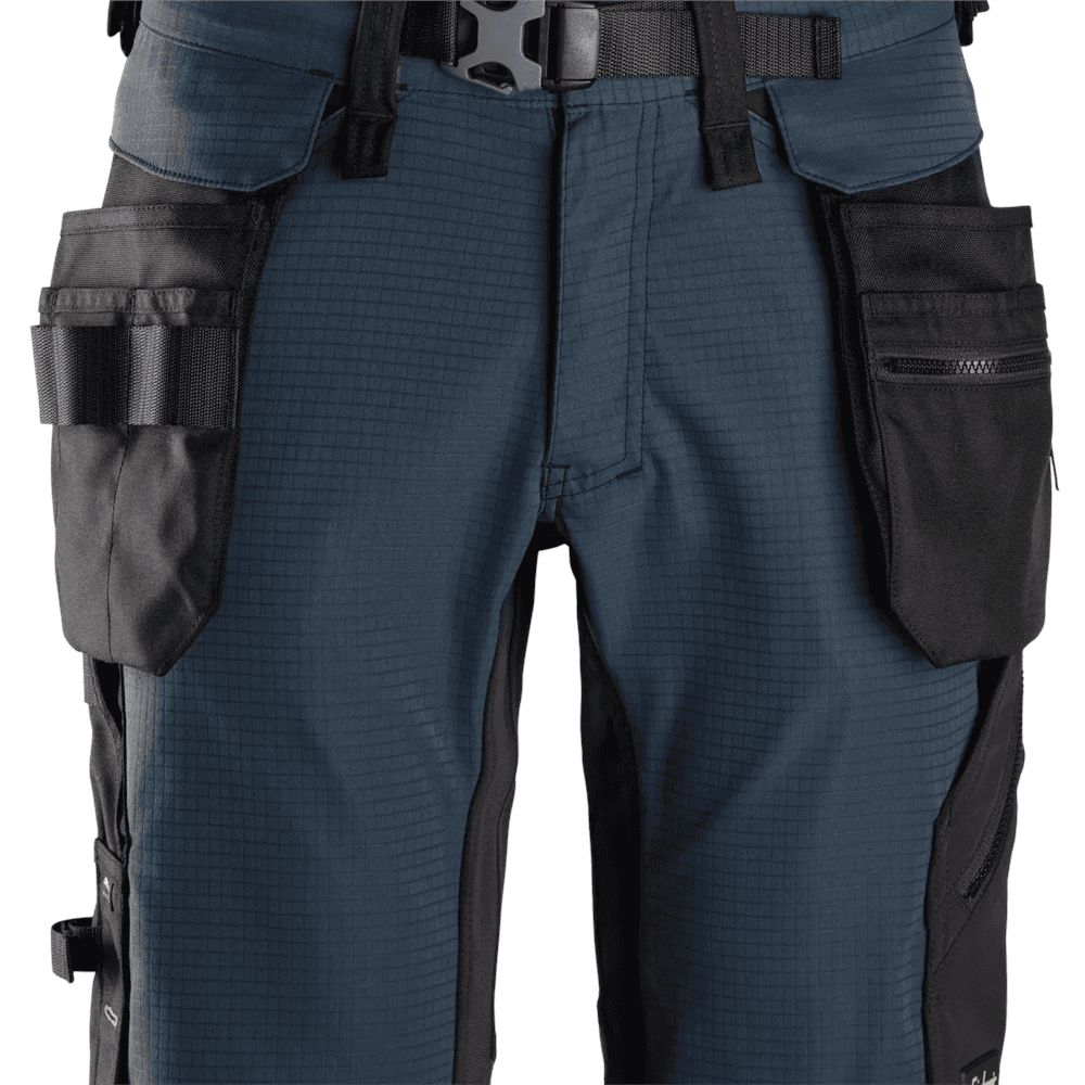 FlexiWork Shorts Detachable Holster Pockets Navy Black 50