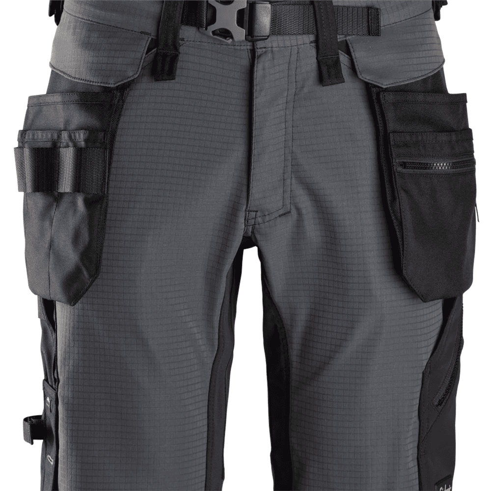 FlexiWork Shorts Detachable Holster Pockets Steel Grey Black 64