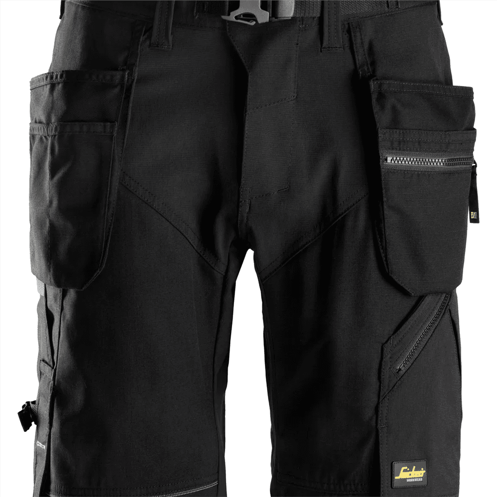 FlexiWork Work Shorts+ Holster Pockets Black Black 60