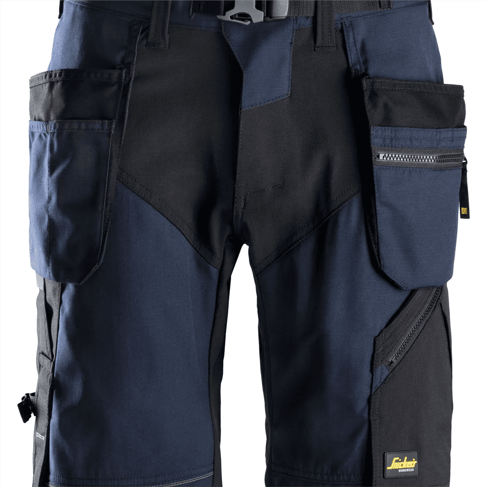 FlexiWork Work Shorts+ Holster Pockets Navy Black 48