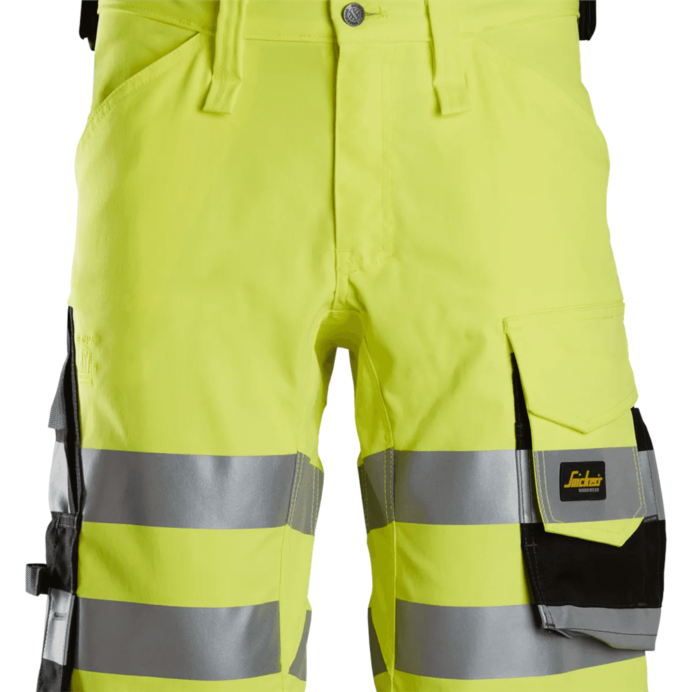 High Vis Class 1 Stretch Shorts High Vis Yellow Black 58
